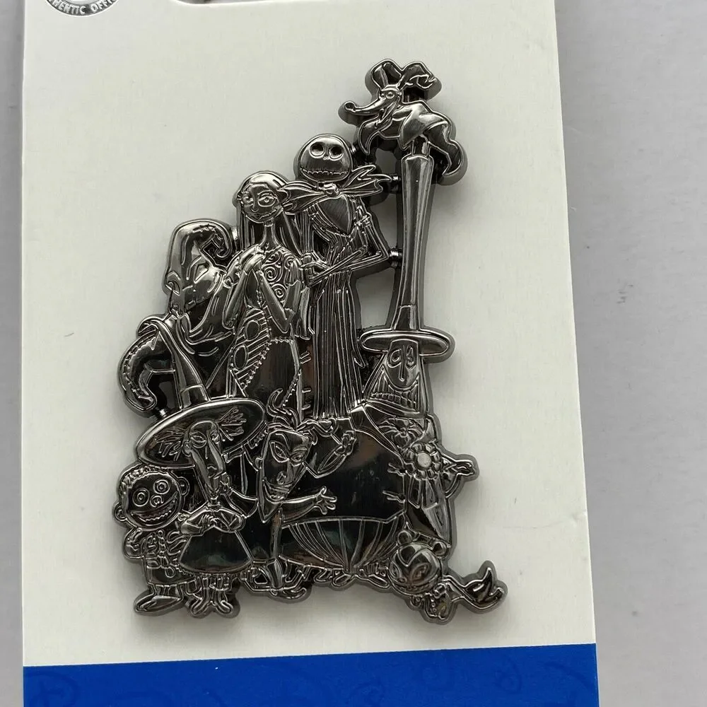 Disney Parks Pin Nightmare Before Christmas Jack Skellington & Family Silver Pin